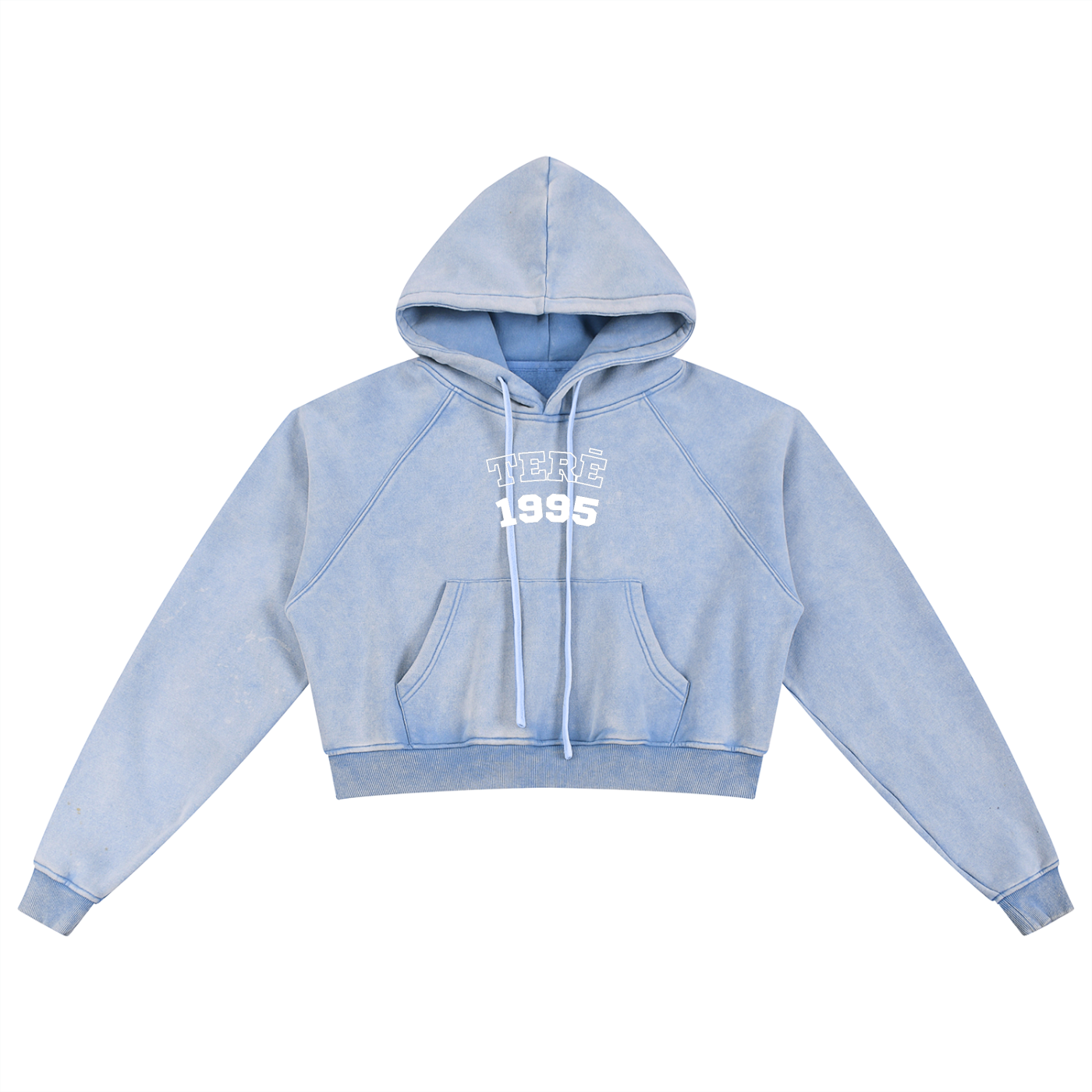 ANXIETY Women's Snow Washed Cropped Hoodie