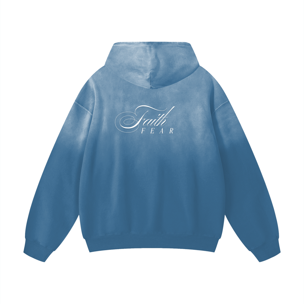 FAITH OVER FEAR Heavyweight Sunfade Oversized Hoodie