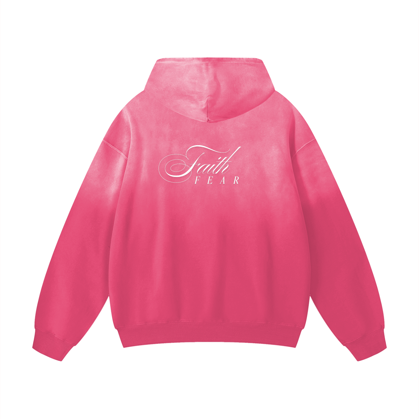 FAITH OVER FEAR Heavyweight Sunfade Oversized Hoodie