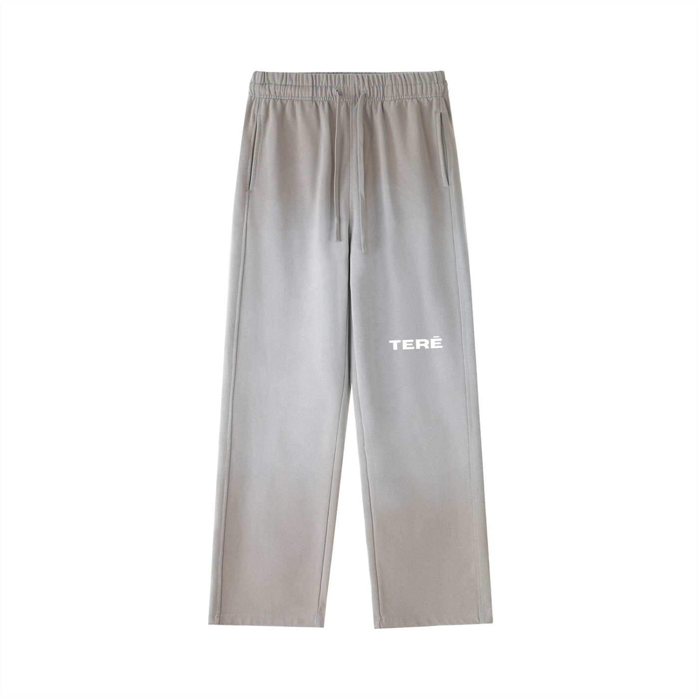 Vintage Washed Gradient Straight-Leg Sweatpants